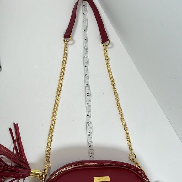 NWOT NWD Joy & Iman Red Diamond Quilted Leather Purse - Picture 15 of 15